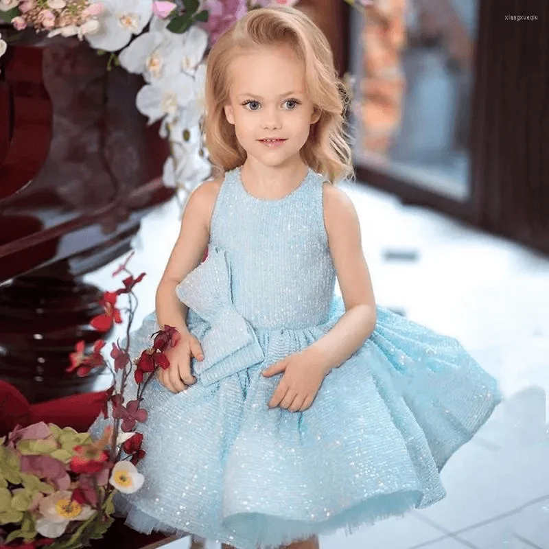 White Satin Floor-Length Flower Girl Dress