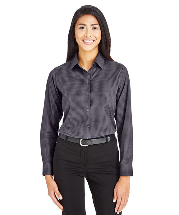 DG535W - Devon & Jones CrownLux Performance™ Ladies Tonal Mini Check Shirt