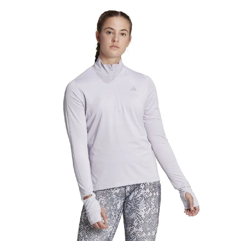 Adidas Women's Fast Running Half-Zip Long Sleeve Top