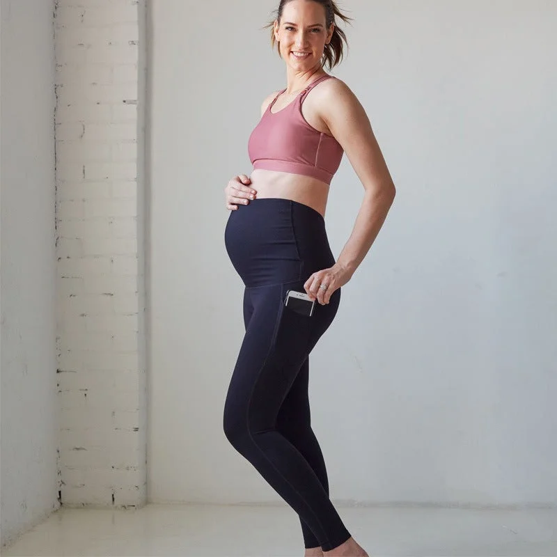 Black Pregnant Women Yoga Leggings