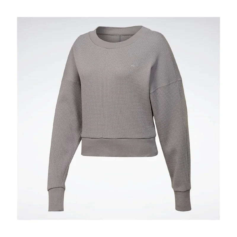 Reebok Womens Studio Layer Sweatshirt, Grey, XX-Small