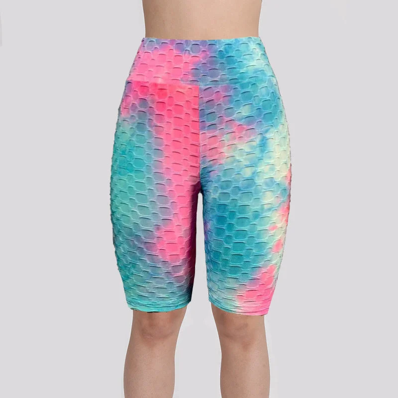 Women Dyed Sports Yoga Five Cents Pants