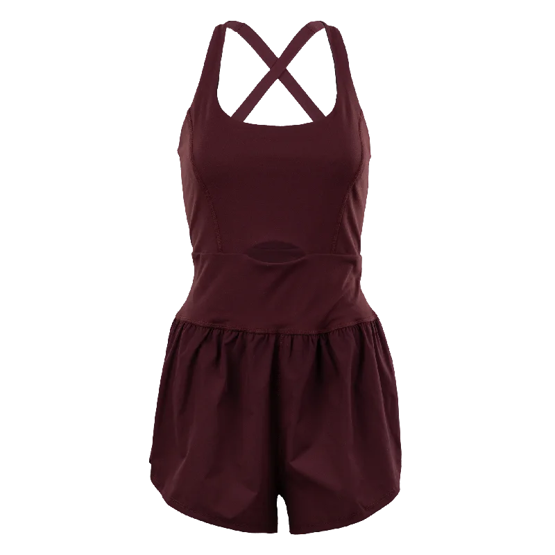 Maroon Activewear Romper