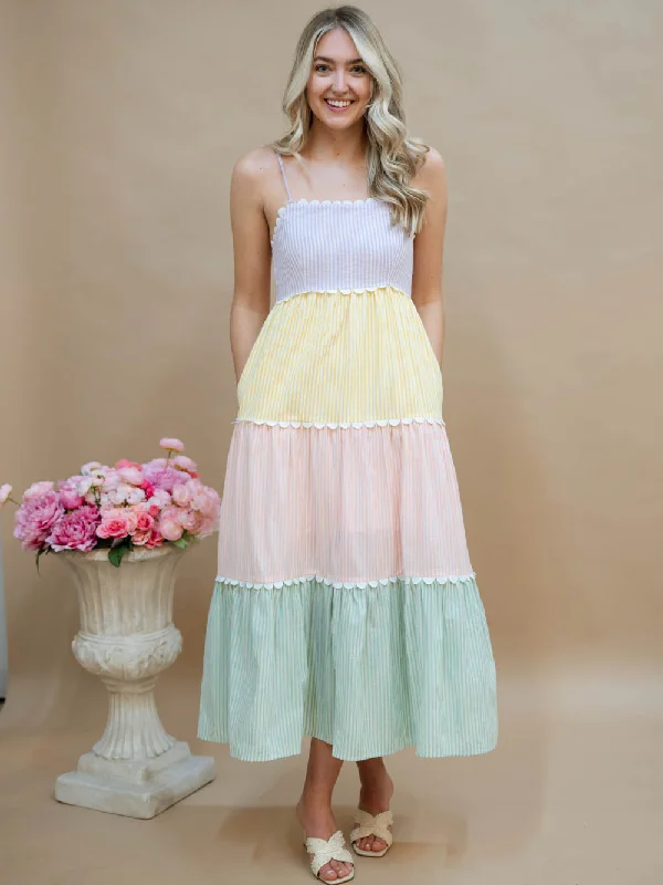 Simple Matching Primrose Midi Dress
