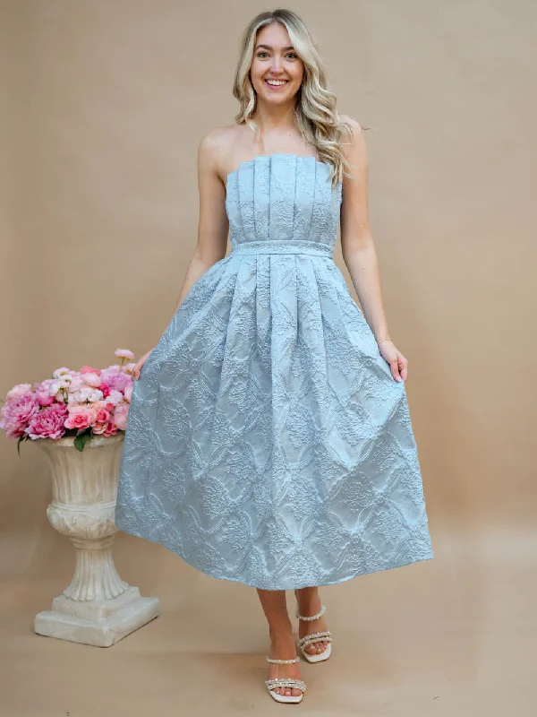 Elegant Design Doris Strapless Embossed Dress