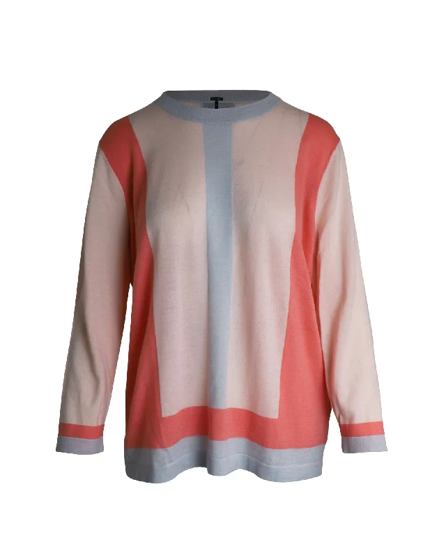 Escada Colorblock Sweater top in Multicolor Wool