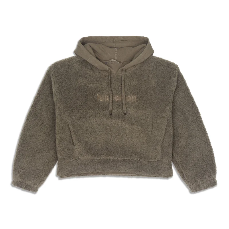 Textured Fleece Embroidered Logo Hoodie - Resale