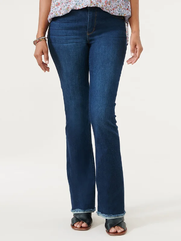 "Ab"solution® Itty Bitty Bootcut Cut High Rise Petite Jeans