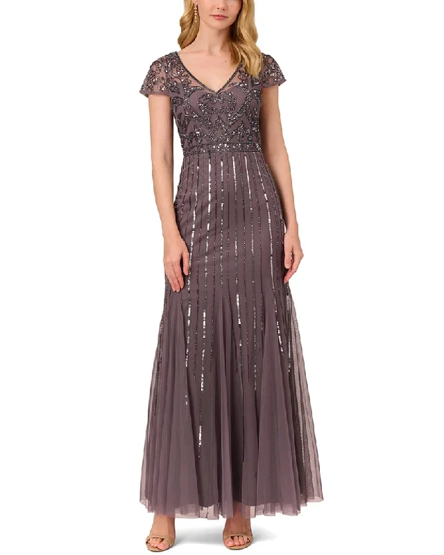 Adrianna Papell Lace Embellished Gown