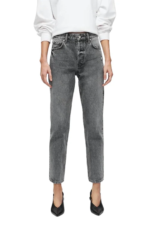 Betty Straight Non-Stretch Jean In Dusty Grey