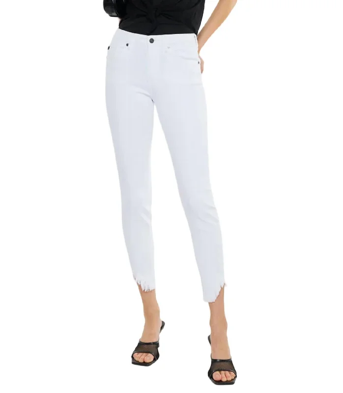 Dayana High Rise Ankle Skinny Jeans In White