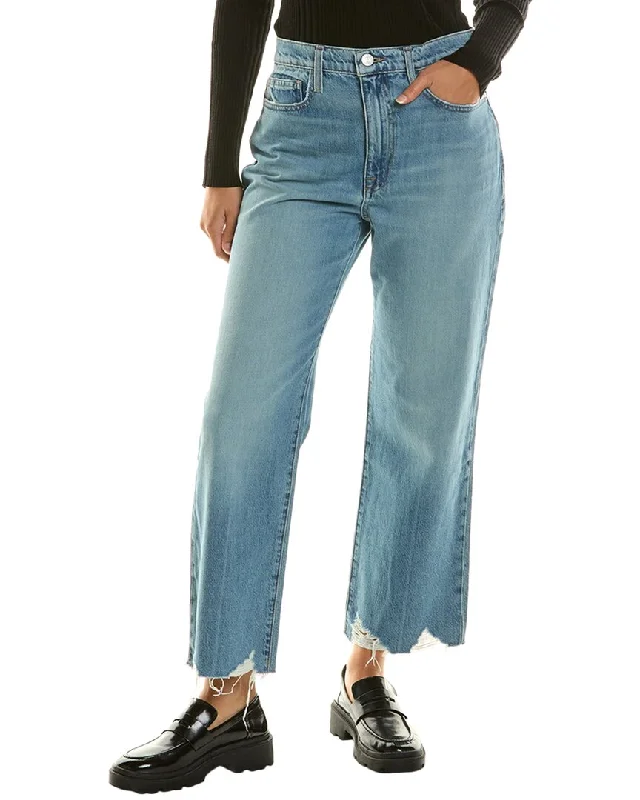 FRAME Denim Le Slim Palazzo High-Rise Varsity Blues Modern Chew Wide Leg Jean