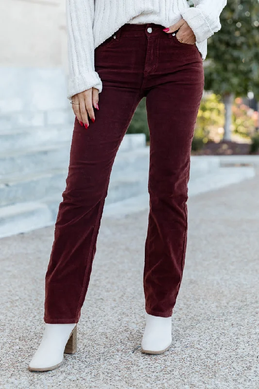 On The Run Brown Velvet Jeans FINAL SALE