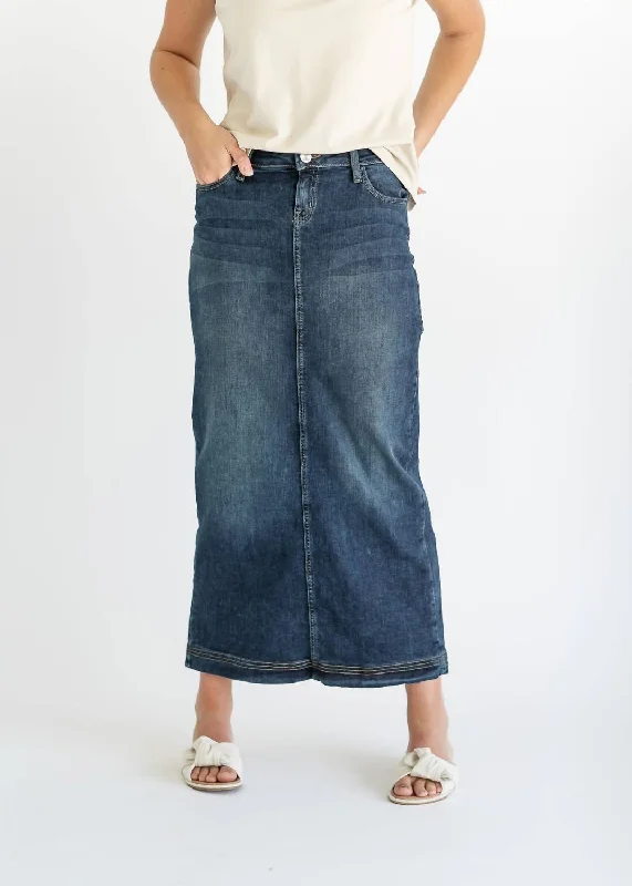 Bria Maxi Skirt In Denim