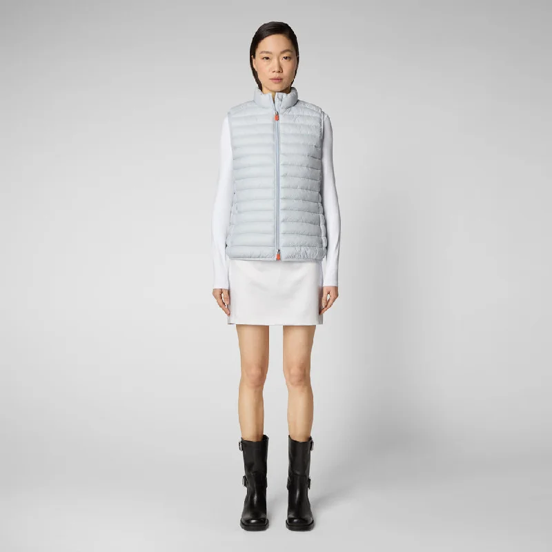 Women's Charlotte Puffer Vest In Foam Grey