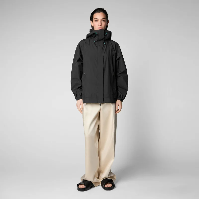 Women's Suki Hooded Rain Jacket In Black